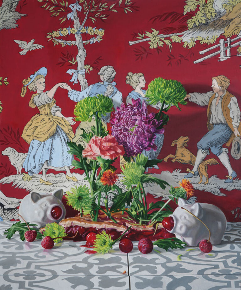 The Messy Pie Garden oil on linen 36” x 30”